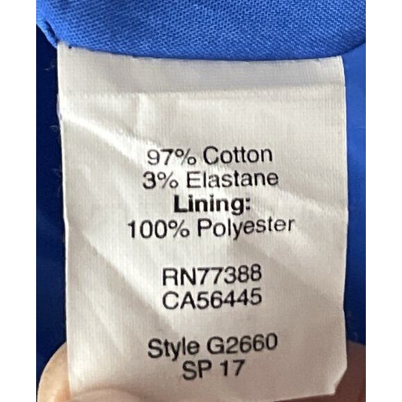 J Crew Basketweave Dress Size 2 Bright Grotto Blue Textured Pencil Career Office - Picture 6 of 8